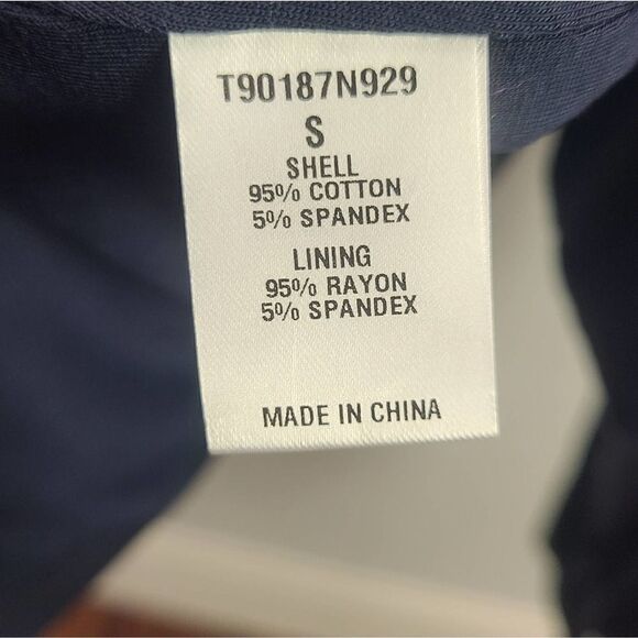 Tart Textured Wooven Navy Blue/ White Vest Size Small Cotton Blend - Picture 4 of 9